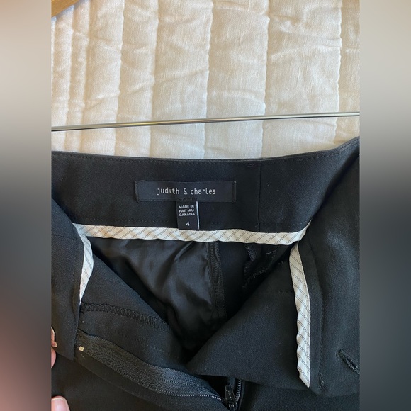 Judith & Charles Black Wool Pants - Picture 3 of 10